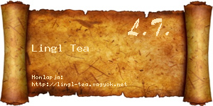 Lingl Tea névjegykártya